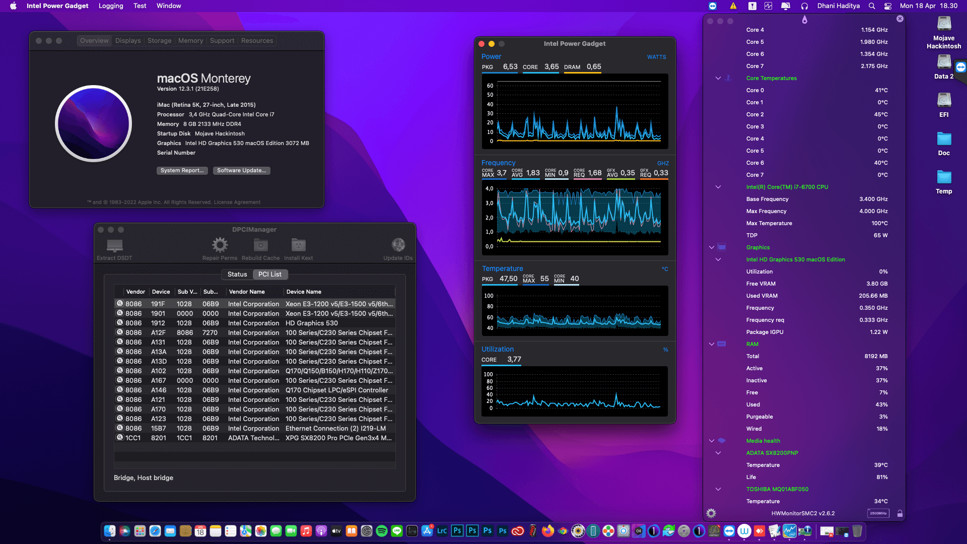 Success Hackintosh macOS Monterey 12.3.1 Build 21E258 in Dell Optiplex 7040 SFF